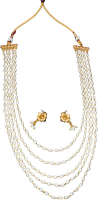 Kollam Supreme Brass White, Gold Jewellery Set(Pack of 1)