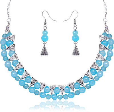 Zooni Collections Alloy Blue Jewellery Set(Pack of 1)