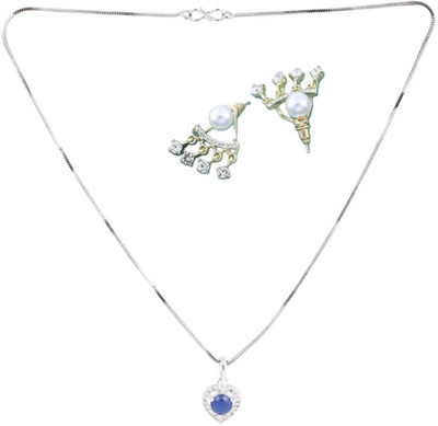 SKG Fashions Stone Blue, White Jewellery Set(Pack of 1)