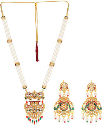 Dreamish Imitation Brass, Stone, Mother of Pearl, Alloy Gold-plated Multicolor Jewellery Set(Pack of 2)