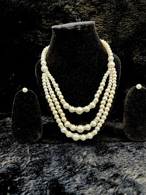 stylestree Plastic White Jewellery Set(Pack of 1)