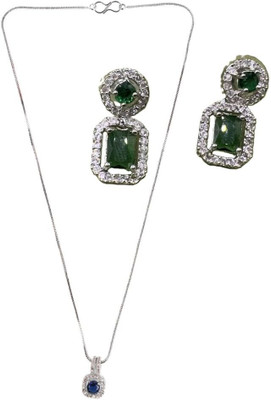 SKG Fashions Stone Blue, Green Jewellery Set(Pack of 1)