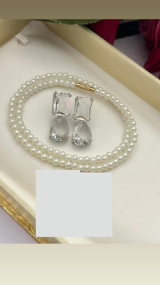 DENICRAAS Alloy Silver White Jewellery Set(Pack of 1)