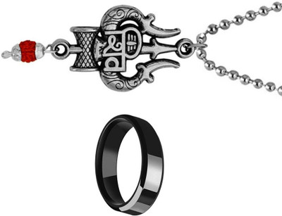KINGSTYLEIMPEX Stainless Steel Sterling Silver Multicolor Jewellery Set(Pack of 3)
