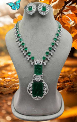TWOLOVER Alloy Green Jewellery Set(Pack of 3)