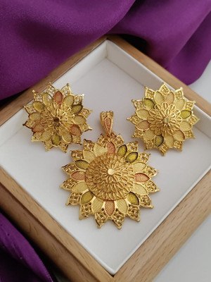 Sunil Enterprise Alloy Gold-plated Gold Jewellery Set(Pack of 2)