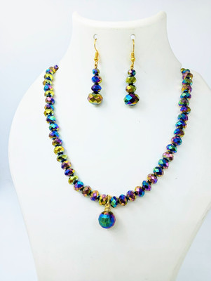 MITRA CREATION Crystal Multicolor Jewellery Set(Pack of 1)