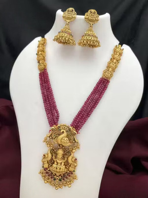 RUJVE JEWELLERY Brass, Copper Gold-plated Gold Jewellery Set(Pack of 1)