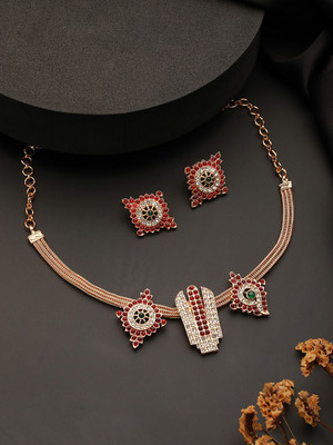 SARAF RS JEWELLERY Alloy Gold-plated Multicolor Jewellery Set(Pack of 2)