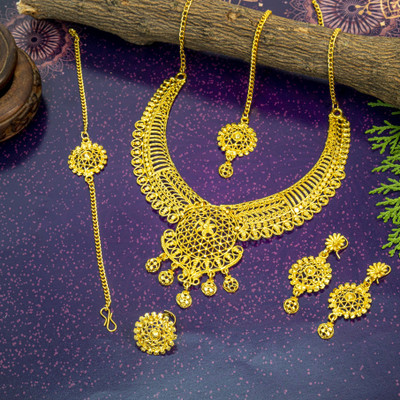 Dency Copper Gold-plated Gold Jewellery Set(Pack of 1)