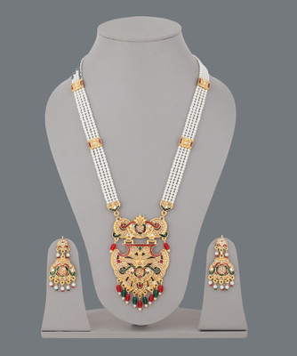 Rhosyn Brass, Stone, Mother of Pearl, Alloy Gold-plated Multicolor Jewellery Set(Pack of 2)