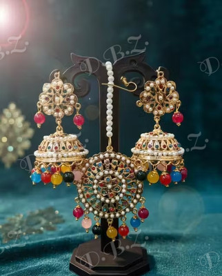 D.B.Z. Alloy Gold-plated Multicolor Jewellery Set(Pack of 1)