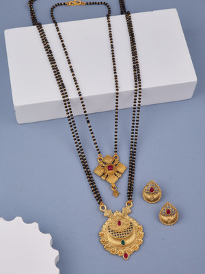 DHYANAV Brass Gold-plated Gold Jewellery Set(Pack of 1)