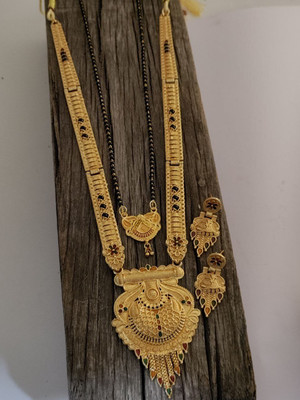 samp Brass Gold-plated Gold Jewellery Set(Pack of 1)