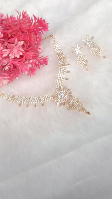 DENICRAAS Alloy Gold-plated Rose Gold Jewellery Set(Pack of 1)