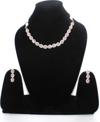 Shining Angel Copper Silver Pink Jewellery Set(Pack of 3)