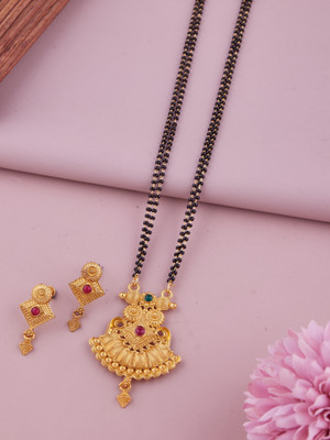 house of common Brass Gold-plated Gold Jewellery Set(Pack of 1)