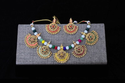 JASS INNOVATION Alloy Gold-plated Multicolor Jewellery Set(Pack of 1)