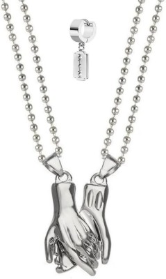 house of common Stainless Steel Sterling Silver Silver Jewellery Set(Pack of 2)