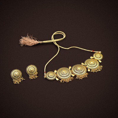 jill fashion Copper Gold-plated Gold Jewellery Set(Pack of 1)