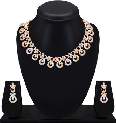 Rhymee Alloy Pink Jewellery Set(Pack of 1)