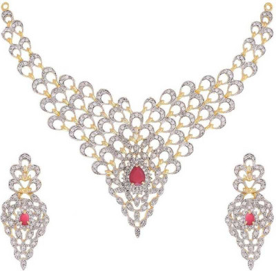 Krishna Creation Alloy Brass Silver Jewellery Set(Pack of 1)