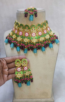 Balaji Beeds Alloy Green Jewellery Set(Pack of 1)