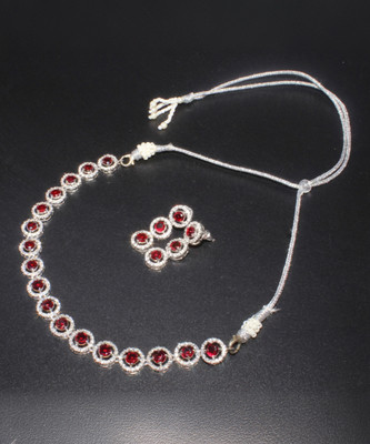 Shining Angel Copper Silver Red Jewellery Set(Pack of 3)