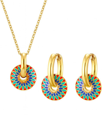 Shivers Jewels Stainless Steel Gold Jewellery Set(Pack of 1)