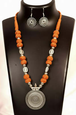 A S enterprize Oxidised Silver Orange Jewellery Set(Pack of 1)
