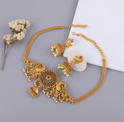 Radian Brass, Copper Gold-plated Multicolor Jewellery Set(Pack of 1)