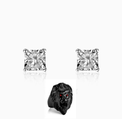 MAATRCHAAYA Sterling Silver, Alloy, Stainless Steel Sterling Silver, Silver Silver, Black Jewellery Set(Pack of 2)