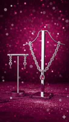 Dazzle Jewel Alloy Red Jewellery Set(Pack of 1)