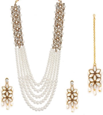 Oomph Alloy Gold-plated White, Gold Jewellery Set(Pack of 4)