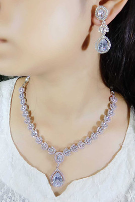 NEN COLLECTION Alloy Silver Silver Jewellery Set(Pack of 3)