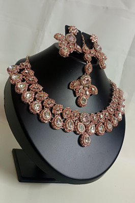 Alif Fashion Hub Alloy Rose Gold Jewellery Set(Pack of 1)