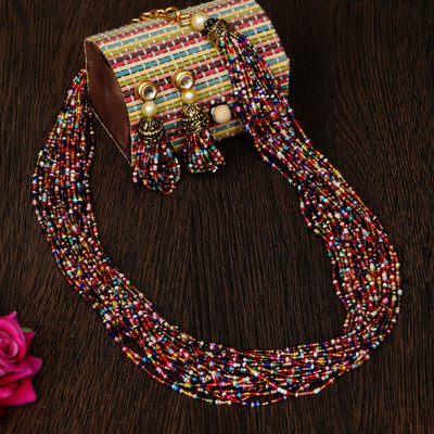 Shine Hub Alloy Gold-plated Multicolor Jewellery Set(Pack of 1)