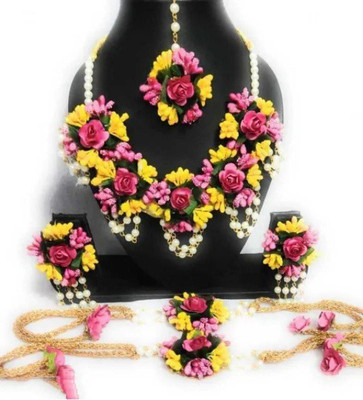VIP Fashions Alloy Pink, White, Yellow Jewellery Set(Pack of 1)
