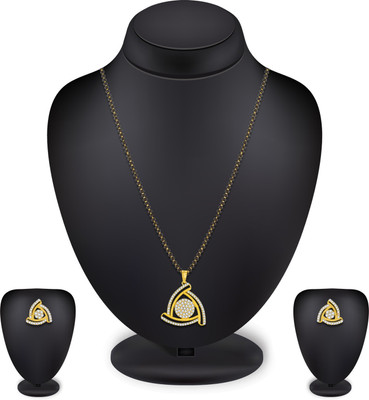 AADITA Alloy Gold-plated Black, Gold Jewellery Set(Pack of 1)