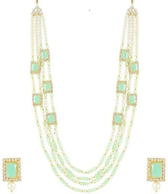 CATALYST Crystal Gold-plated Green, White Jewellery Set(Pack of 1)