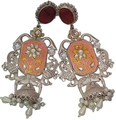 Poonam Art And Craft Brass Pink Jewellery Set(Pack of 1)