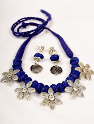 A S enterprize Oxidised Silver Silver Multicolor Jewellery Set(Pack of 1)