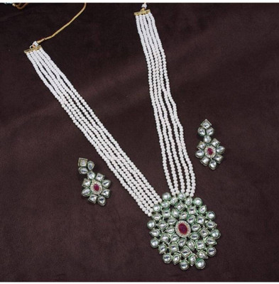 SKG Fashion Store Alloy Gold-plated Green Jewellery Set(Pack of 1)