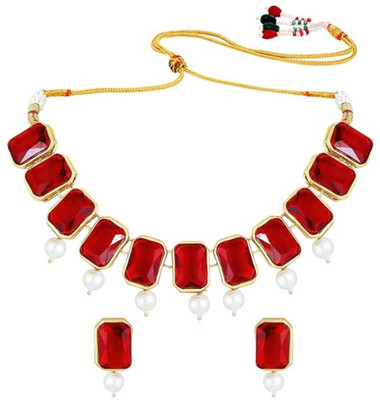 Hs fatio Alloy Red Jewellery Set(Pack of 1)