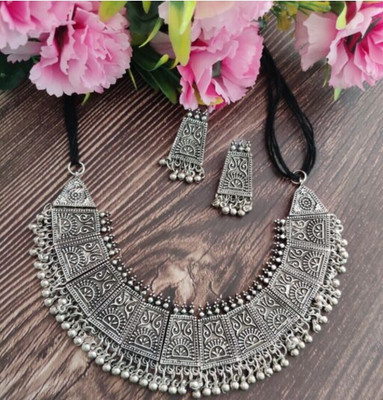 Shri Jyoti Ji Creations Oxidised Silver Silver Jewellery Set(Pack of 1)