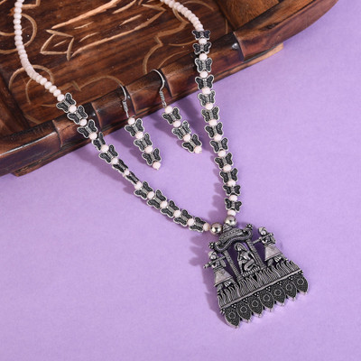 Bhagya Lakshmi Alloy Silver Multicolor Jewellery Set(Pack of 1)