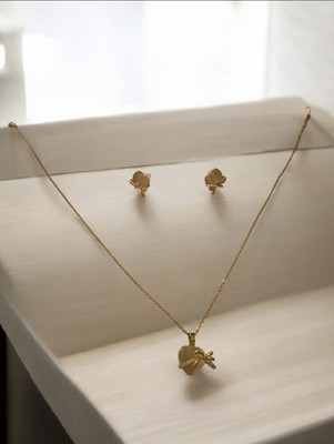 palmora Brass Gold-plated Gold Jewellery Set(Pack of 1)