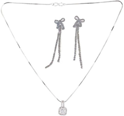 SRK Fashions Alloy White, Silver Jewellery Set(Pack of 1)