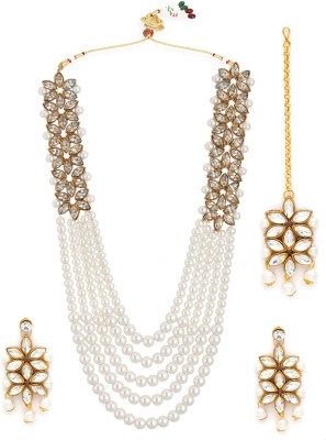 fabula Alloy Gold-plated White, Gold Jewellery Set(Pack of 3)