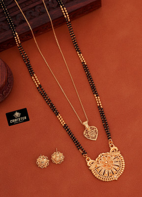 CRAFTSTER Brass, Alloy Gold-plated Multicolor Jewellery Set(Pack of 3)